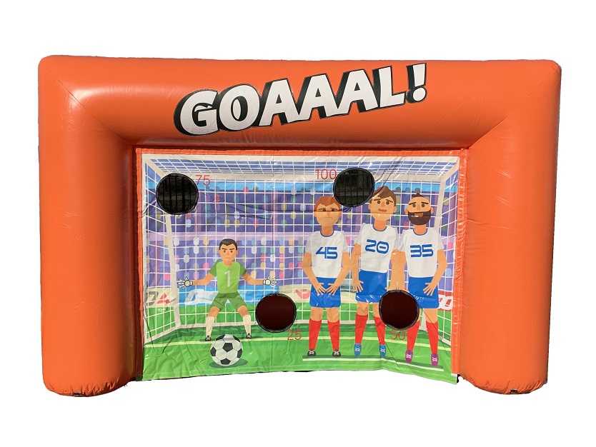 Voetbal Goal oranje opblaasbaar kopen